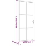  Unutarnja vrata 93 x 201 5 cm crna od ESG stakla i aluminija | shoptok.hr