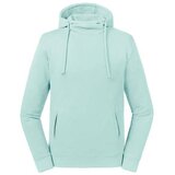 RUSSELL Niebieska bluza unisex Pure Organic High Collar Hooded Sweat Cene