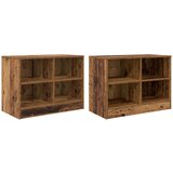 Ormarić za krevet s policom 2 pcs Staro drvo 66 x 33 x 48 cm | Shoptok.si