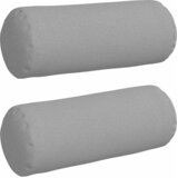  Valjkasti jastučići 2 pcs Oblačnosiva Ø 15 x 40 cm tkanina | shoptok.hr