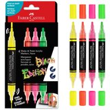 Faber-Castell Faber-Castell: Black Edition Shake &amp, Paint dvostranski barvni marker set, 4 kos, konici 3 mm in 1 mm | Shoptok.si
