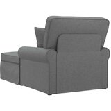  Naslonjač z krilom z blazino Temno siva 91 x 157 x 91 cm blago, (5000133081) | Shoptok.si