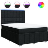 Maison Chic Box spring postelja - Vzmetna postelja z vzmetnico črna 140x200 cm blago SL17237, (21880943) | Shoptok.si
