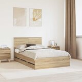  Krevetna konstrukcija s ladicama Sonoma hrast 120 x 200 cm | shoptok.hr