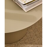Kave Home Svetlo siva okrogla klubska mizica s stekleno mizno ploščo ø 80 cm Wilshire – | Shoptok.si