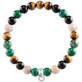 Thomas sabo Zapestnica rjava / zelena / črna / srebrna | Shoptok.si