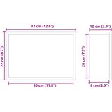  Ničica za tuš Bijelo 30 x 20 x 9,5 cm Nehrđajući čelik | Shoptok.si
