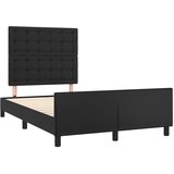 vidaXL Posteljni okvir z vzglavjem črn 120x190 cm umetno usnje, (21128887) Cene