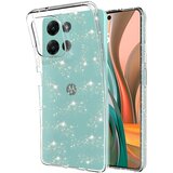 Techsuit Prozoren ovitek z bleščicami za Motorola Moto G75 - Prozorna | Shoptok.si