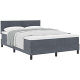  Krevet s opruga kutije Tamno siva 160 x 200 cm Baršun | shoptok.hr