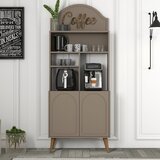 Hanah home komoda lyon 80 - atlas, walnut atlaswalnut coffee bar cabinet Cene