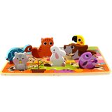 Tooky Toy drvena slagalica montessori životinje kuća spajanje oblika | shoptok.hr