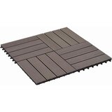  Pločice za decking 22 pcs Tamno smeđa 30 x 30 cm | shoptok.hr