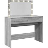  Toaletni stolić s LED svjetlima siva boja hrasta 100x40x120 cm | shoptok.hr