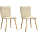 vidaXL Jedilni stoli 2 kosa krem blago | Shoptok.si