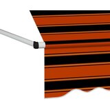 vidaXL tenda na ručno uvlačenje 250 cm narančasto-smeđa | shoptok.hr