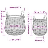  Košara za rože s shranjevanjem 2 pcs Rjava Ratan Lacak, (5000285953) | Shoptok.si