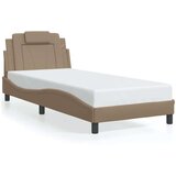  Okvir kreveta s LED svjetlima cappuccino 90x190 cm umjetna koža Cijene