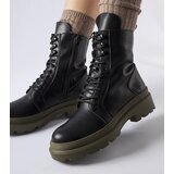 Gemre Black boots on a green sole Quennie | Shoptok.si