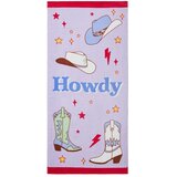 Sassy B Vijolična frotirna bombažna brisača za na plažo 76x160 cm Howdy Cowgirl – | Shoptok.si