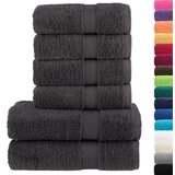  The Living Store Komplet brisač iz bombaža 6-delni SOLUND antracit 600 gsm - Komplet Brisač, (21497499) | Shoptok.si