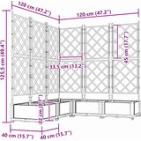  Vrtna saksija 5 pcs Smeđa 120 x 120 x 125,5 cm Plastika | shoptok.hr