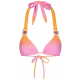 Moda Minx Bikini zgornji del 'Club Tropicana' zlata / oranžna / roza / transparentna