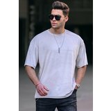 Madmext Men's White Velvet T-Shirt 4985 Cene
