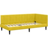 vidaXL Kotna postelja z vzglavjem Rumena 90 x 200 cm Žamet, (5000069083) | Shoptok.si