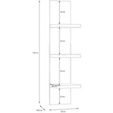 Hom`in regalna polica 30/135/29,6 cm barve hrasta | Shoptok.si