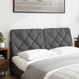 Maison Chic posteljno vzglavje - vzglavna omarica - vzglavna stranica temno siva 120 cm blago, (21704183) | Shoptok.si