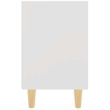 vidaXL noćni ormarić s nogama od masivnog drva bijeli 40 x 30 x 50 cm | shoptok.hr