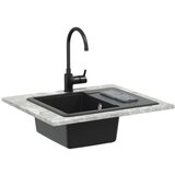  Umivalnica Črna 560 x 460 mm 80% Kvarc in 20% Smola, (5000160160) | Shoptok.si