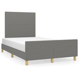 vidaXL Posteljni okvir z vzglavjem temno siv 120x190 cm tkanina Cene