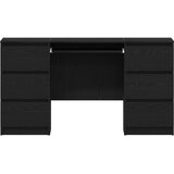  Stol s ladicama Crni hrast 140 x 50 x 76 cm Konstruirano drvo | shoptok.hr