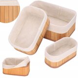 HA0152 KOŠARA ZA SKLADIŠTENJE OD BAMBUSOVA 3 KOMADA | shoptok.hr