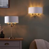  Endon 98932 - Stona lampa HIGHCLERE 3xE14/18W/230V bela/mesing, prečnik 32 cm | Eponuda.com