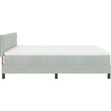  LED Box Spring Krevet Svijetlo siva 180 x 200 cm Baršun | Eponuda.ba