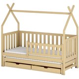  Drveni dječji krevet Tytus s dodatnim krevetom i ladicom - svijetlo drvo - 160x80 cm - Madrac PE pjena 8 cm-spužvasti madrac | shoptok.hr