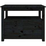  Klubska mizica črna 71x49x55 cm trdna borovina, (20711491) | Shoptok.si