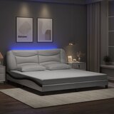  Okvir kreveta s LED-om bez madraca Hvar bijelo-crni 180 x 200 cm | shoptok.hr