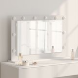 vidaXL Ogledalo s LED svjetlima Bijelo 80x55x18 cm | shoptok.hr