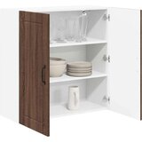 vidaXL Stenska kuhinjska omarica s polico Rjav hrast 80 x 31 x 80 cm | Shoptok.si