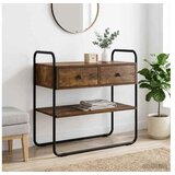vidaXL Konzolna stolica Dimljeni hrast 80 x 40 x 75 cm - Dimljeni hrast 80 x 40 x 75 cm | shoptok.hr