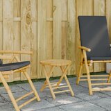vidaXL Zložljiva vrtna miza Ø45x45 cm bambus | Shoptok.si