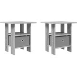  Noćni ormarić s ladicama 2 pcs Siva Sonoma 41 x 40 x 45 cm | shoptok.hr