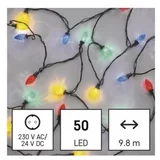 Emos lighting LED božična veriga barvne žarnice, 9,8 m D5ZM01
