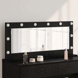  Ogledalo za toalet s LED svjetlima Crni hrast 100x45x18 cm | shoptok.hr