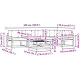  Set vanjskih sofa 6 kom. Bijela i bež Poliester | shoptok.hr