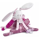 Doudou Gift Set Bunny with Soother Clip plišasta igrača z zapiralom 1 kos